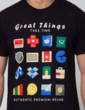 T Zone Short Sleeve T-Shirt Photoprint Social Network Series - Great Things