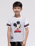 Disney Short Sleeve T-Shirt Mickey American Stripe