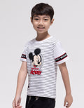 Disney Short Sleeve T-Shirt Mickey American Stripe