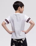Disney Short Sleeve T-Shirt Mickey American Stripe