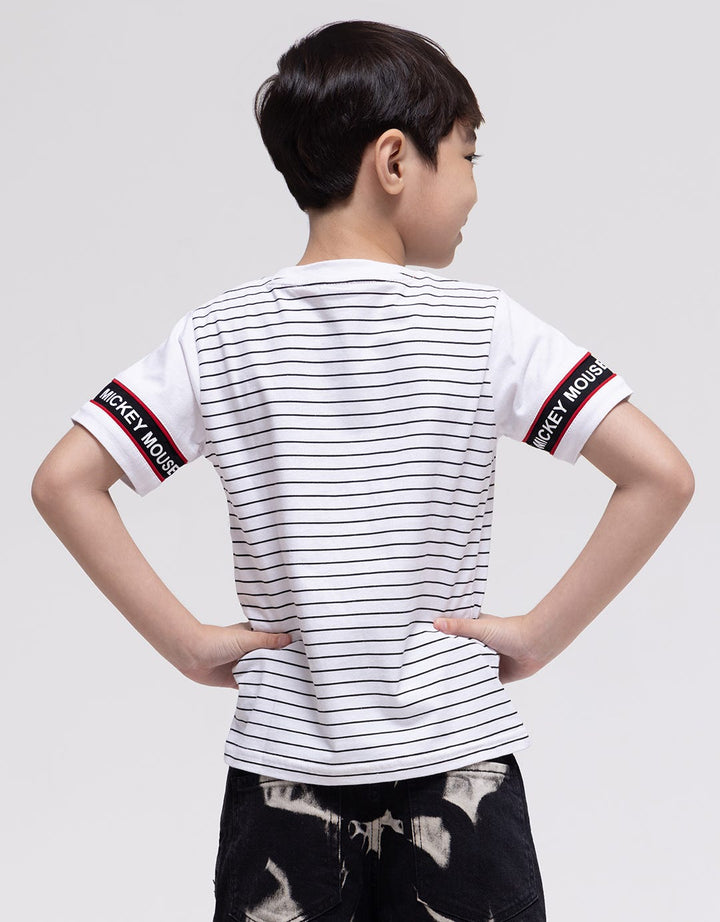 Disney Short Sleeve T-Shirt Mickey American Stripe