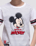 Disney Short Sleeve T-Shirt Mickey American Stripe