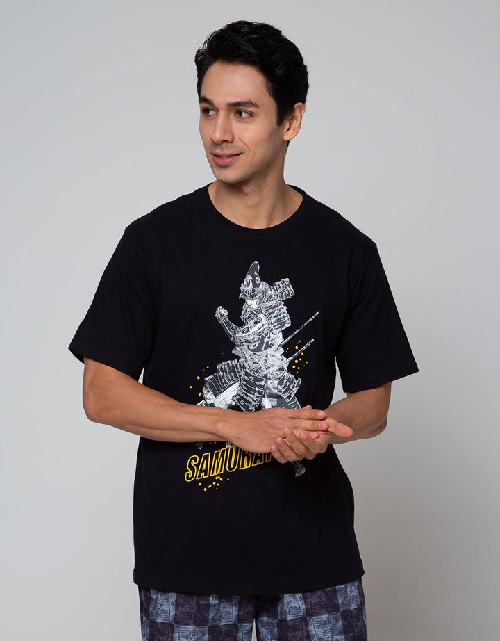T Zone Short Sleeve T-Shirt Print Thema Samurai - Fearless