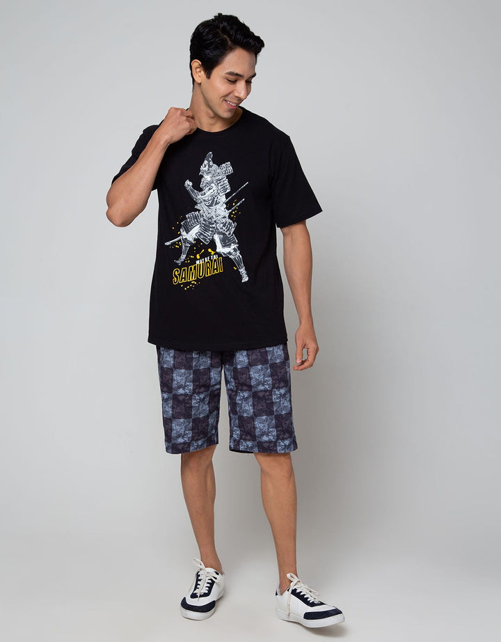 T Zone Short Sleeve T-Shirt Print Thema Samurai - Fearless