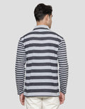 Cole Regular Stripe With Zipper Kaos Kerah Pria