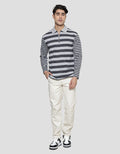Cole Regular Stripe With Zipper Kaos Kerah Pria