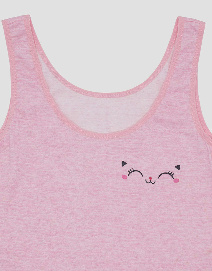 Nevada Set Pakaian Cat Print Anak Perempuan