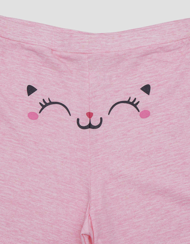 Nevada Set Pakaian Cat Print Anak Perempuan