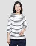 St. Yves Boat Neck Stripy Women's Long Sleeve T-Shirt