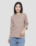 St. Yves Boat Neck Stripy Women's Long Sleeve T-Shirt