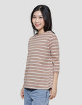 St. Yves Boat Neck Stripy Women's Long Sleeve T-Shirt