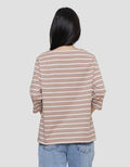 St. Yves Boat Neck Stripy Women's Long Sleeve T-Shirt