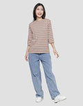 St. Yves Boat Neck Stripy Women's Long Sleeve T-Shirt