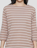 St. Yves Boat Neck Stripy Women's Long Sleeve T-Shirt