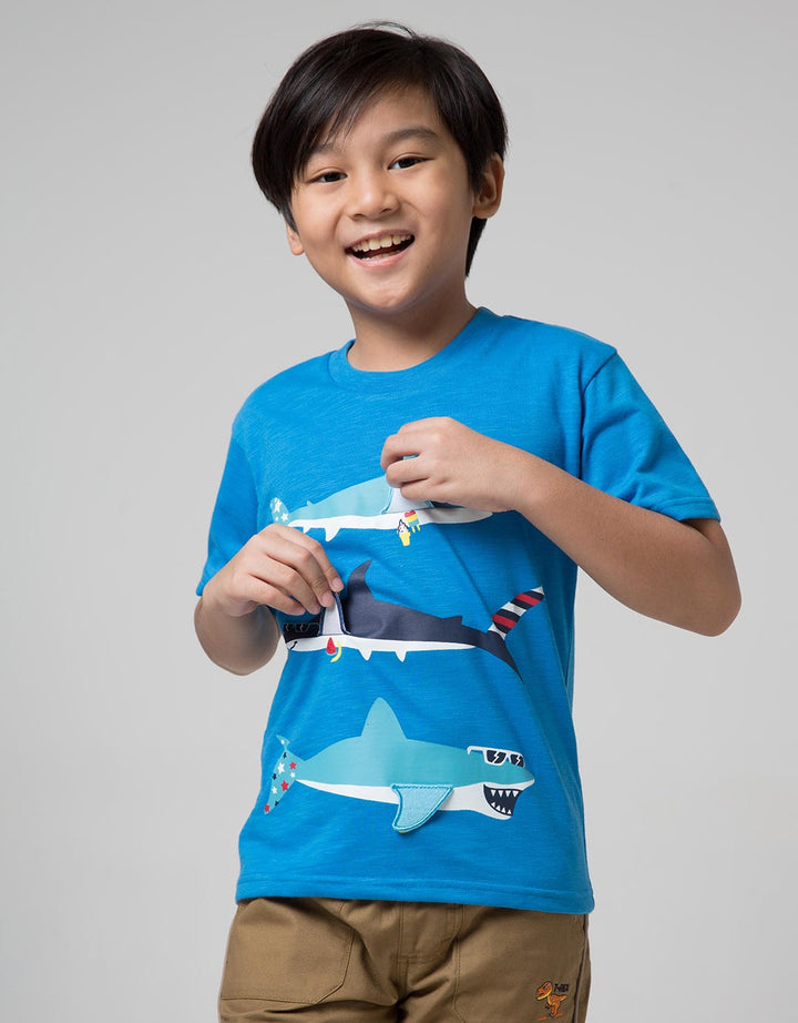 SS TSHIRT SLUB SHARK