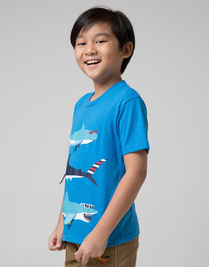 SS TSHIRT SLUB SHARK