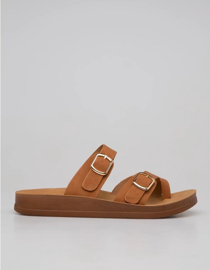 St. Yves Double Buckle Sandal Flip Flops Fq12 Wanita