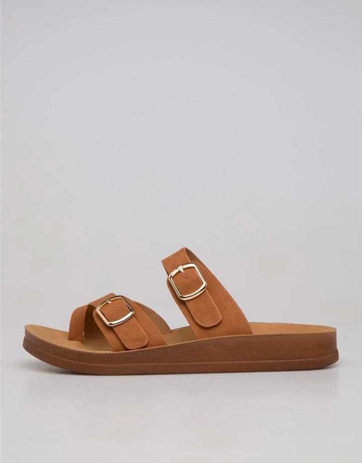 ST. YVES SANDAL FLIP FLOP DOUBLE BUCKLE FQ12 WANITA