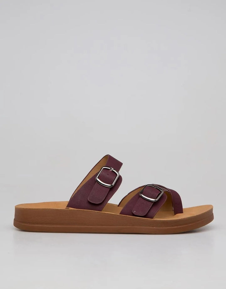 St. Yves Double Buckle Sandal Flip Flops Fq12 Wanita