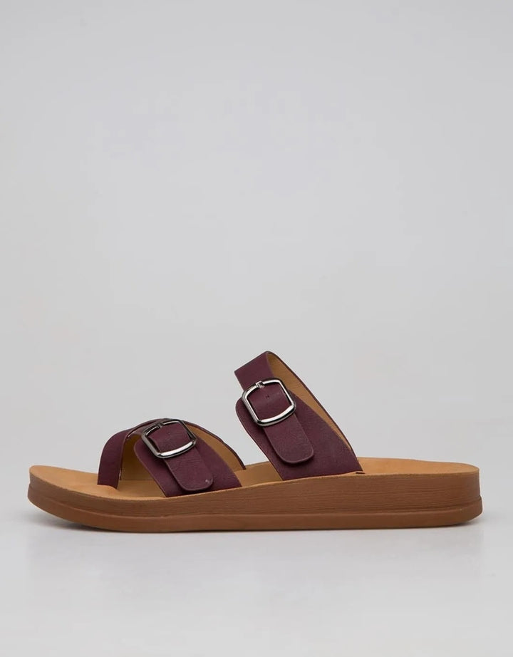 St. Yves Double Buckle Sandal Flip Flops Fq12 Wanita