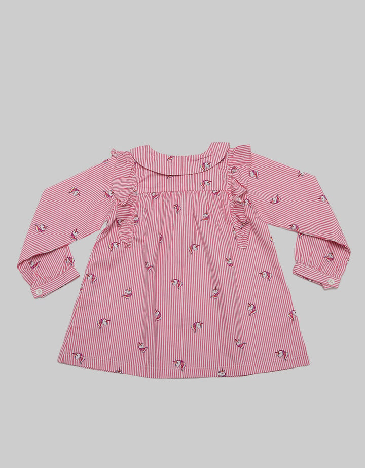 Little M Unicorn Salur Blouse Anak Perempuan