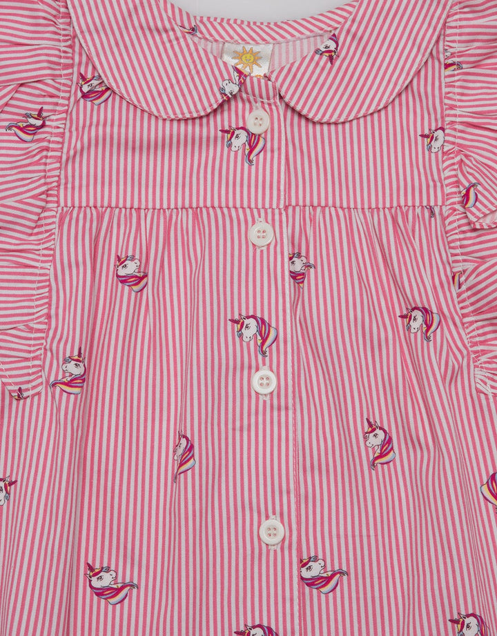Little M Unicorn Salur Blouse Anak Perempuan