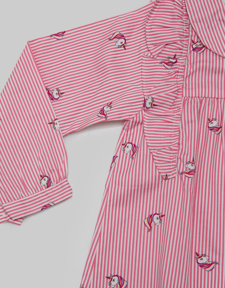 Little M Unicorn Salur Blouse Anak Perempuan