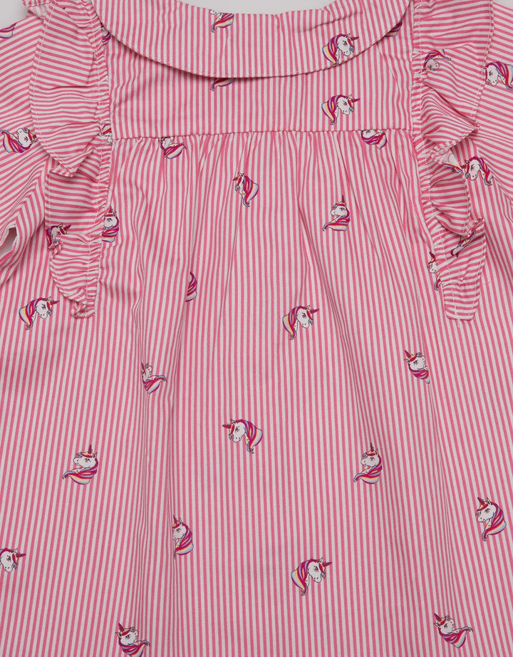 Little M Unicorn Salur Blouse Anak Perempuan