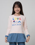 Nevada Stripe Love Kaos Anak Perempuan
