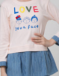 Nevada Stripe Love Kaos Anak Perempuan