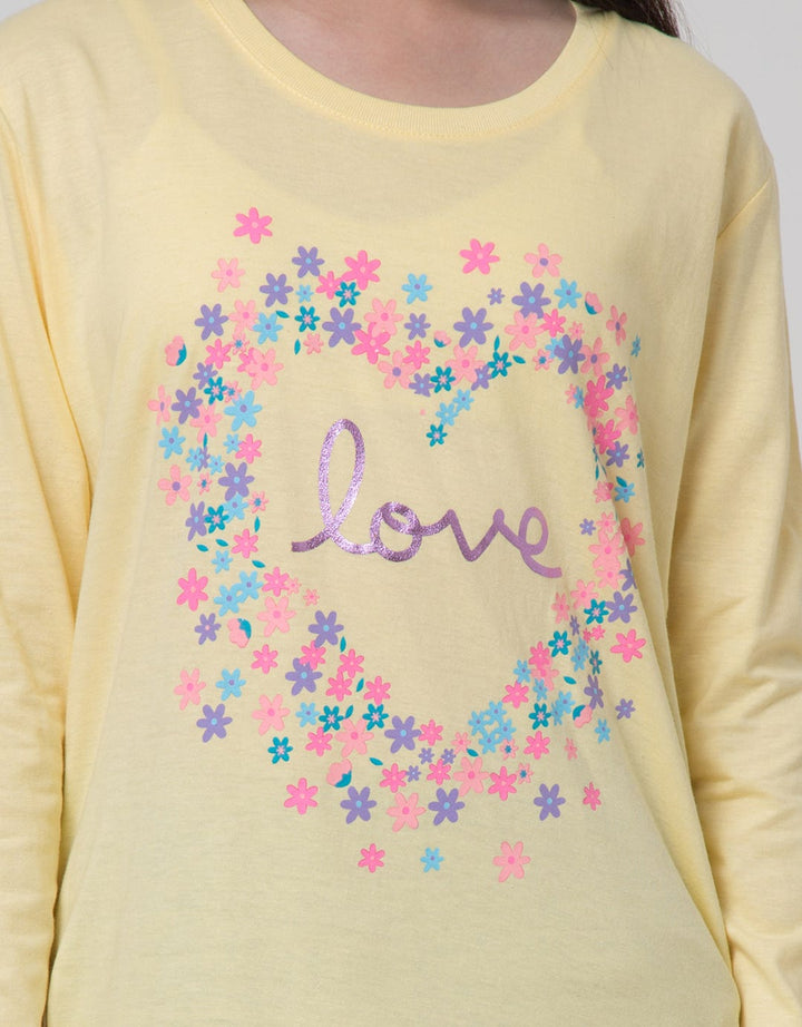 Nevada Flower Statement Kaos Anak Perempuan