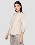 Cardinal Femme Button Lengan Panjang Kemeja Wanita