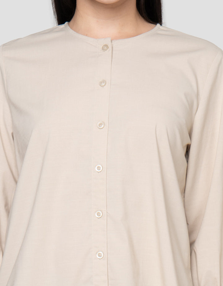 Cardinal Femme Button Lengan Panjang Kemeja Wanita