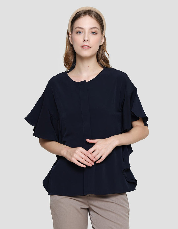 Cardinal Femme Flare Sleeve Blouse Wanita