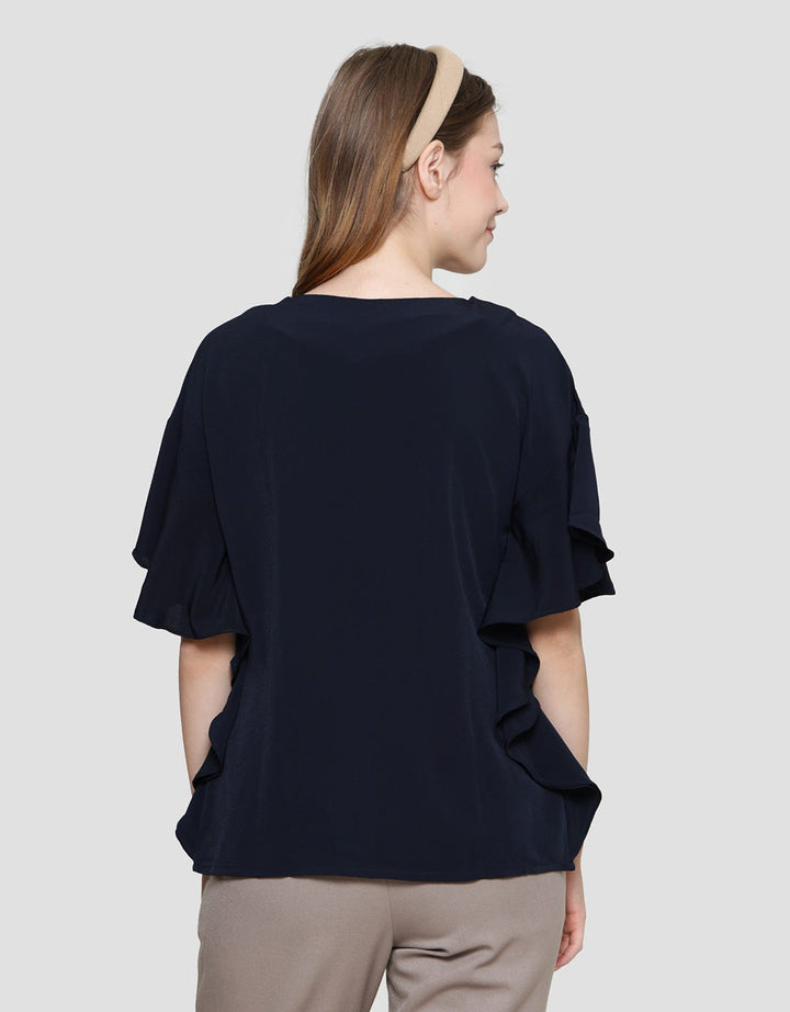 Cardinal Femme Flare Sleeve Blouse Wanita
