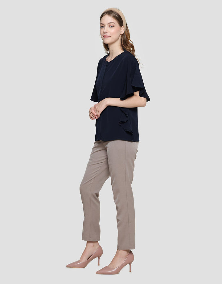 Cardinal Femme Flare Sleeve Blouse Wanita