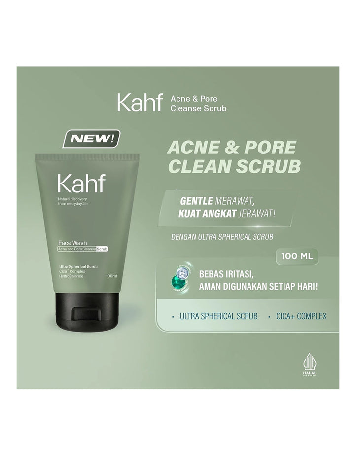Kahf Acne & Pore Cleanse Scrub Face Wash 100 Ml