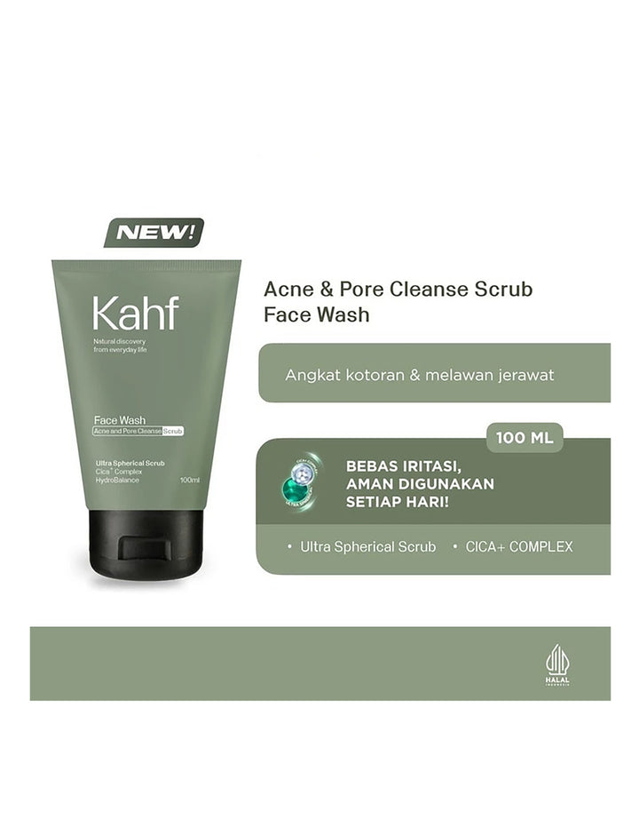 Kahf Acne & Pore Cleanse Scrub Face Wash 100 Ml