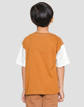 Little M Dino Oversize Color Blocking Kaos Lengan Pendek Anak Laki-laki