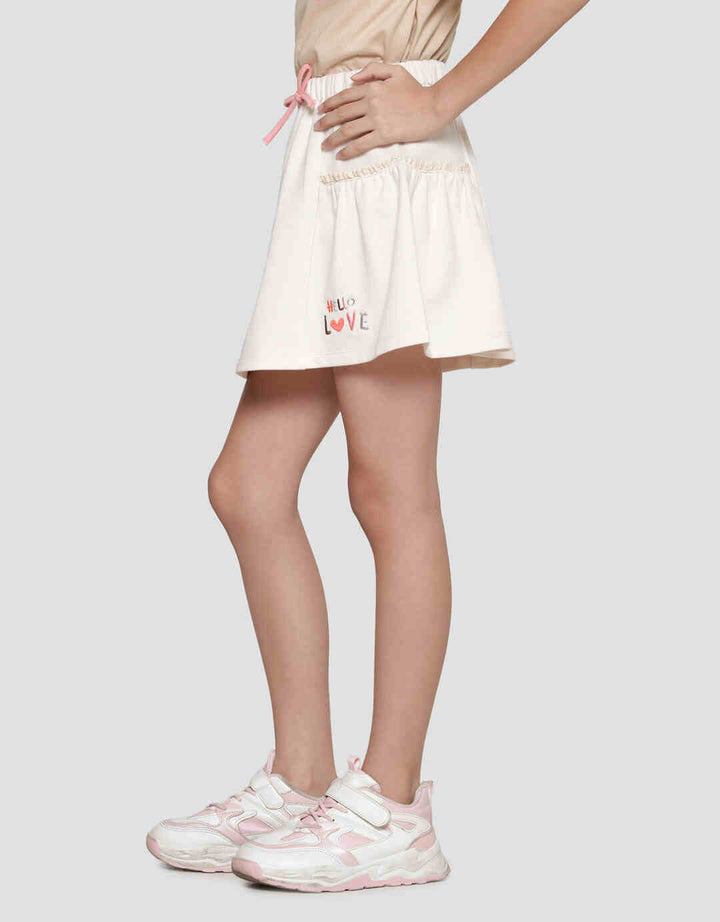 Little M Renda Bordir Hello Love Rok Mini Anak Perempuan