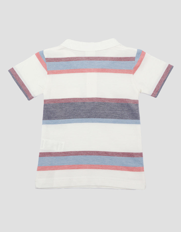 Pipiniko Stripes Kantong Kaos Lengan Pendek Anak Laki-laki