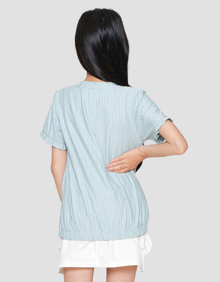 Aero Textur Kaos Lengan Pendek Anak Perempuan