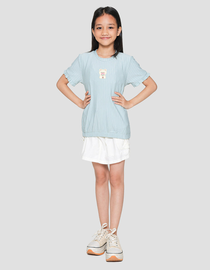 Aero Textur Kaos Lengan Pendek Anak Perempuan