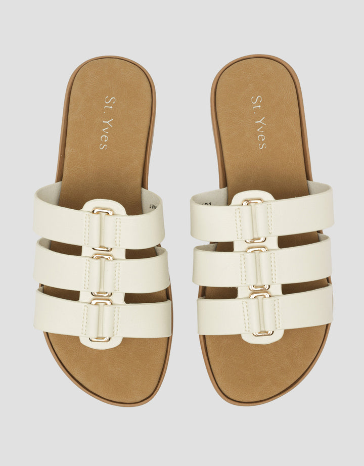 St. Yves Elegan Buckle Sandal Slipper Wanita