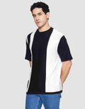 Nevada Flat Knit Stripe Block Vertical Kaos Lengan Pendek Pria