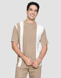 Nevada Flat Knit Stripe Block Vertical Kaos Lengan Pendek Pria
