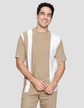 Nevada Flat Knit Stripe Block Vertical Kaos Lengan Pendek Pria