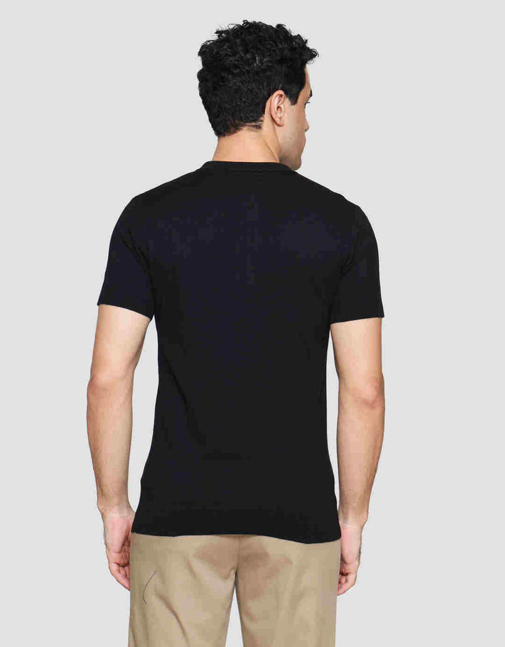 Nevada Flat Knit Kaos Kerah Lengan Pendek Pria