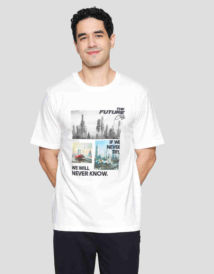 Nevada Photoprint Futuristic Kaos Lengan Pendek Pria