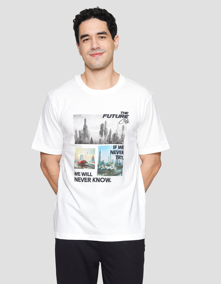 Nevada Photoprint Futuristic Kaos Lengan Pendek Pria